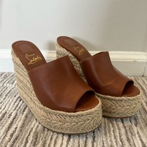 Authentic Christian Louboutin Ariella Raffa Wedge